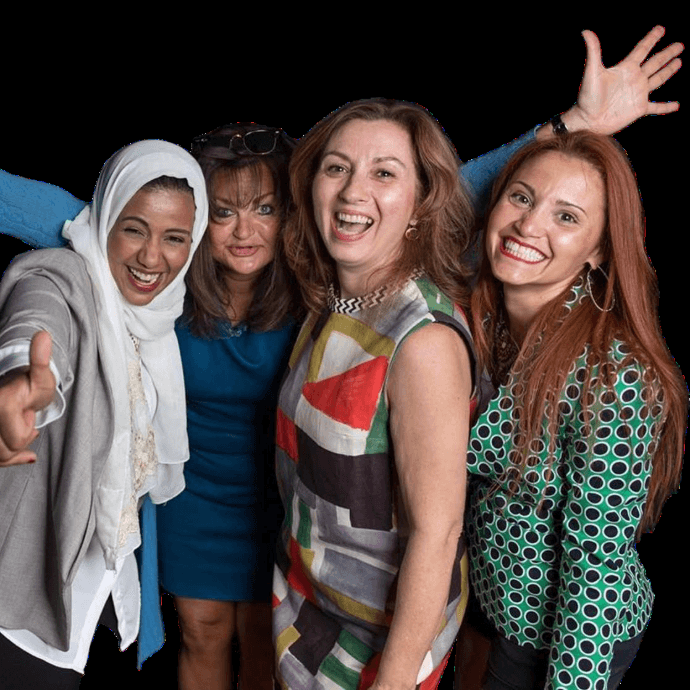 Women from the IWB community together